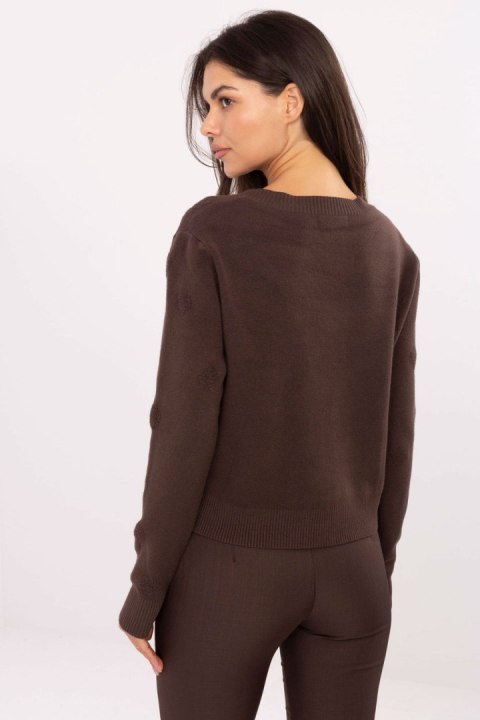 Sweter Damski Model IT-SW-98300.69 Dark Brown - Italy Moda