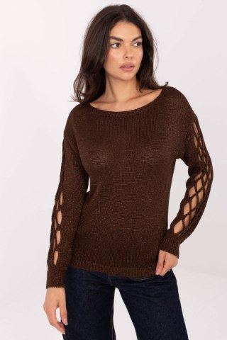 Sweter Damski Model MI-SW-1606.96 Dark Brown - Italy Moda