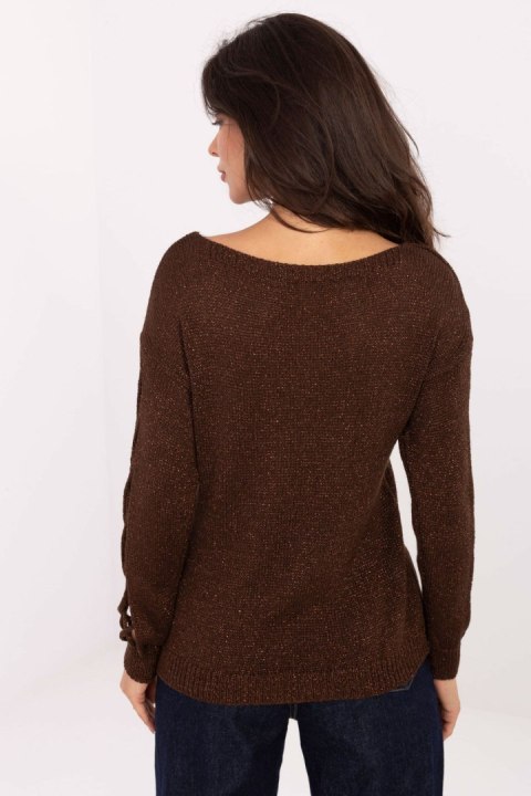 Sweter Damski Model MI-SW-1606.96 Dark Brown - Italy Moda