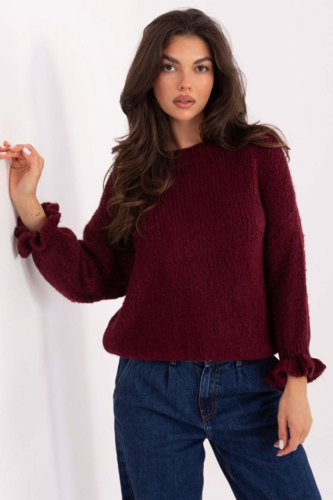 Sweter Damski Model MI-SW-2912.10X Bordo - Italy Moda