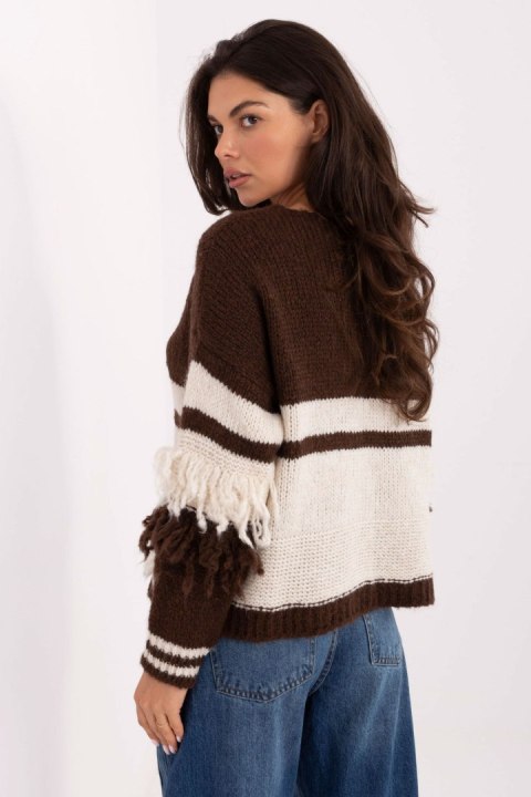 Sweter Damski Model MI-SW-3211.31 Dark Brown - Italy Moda