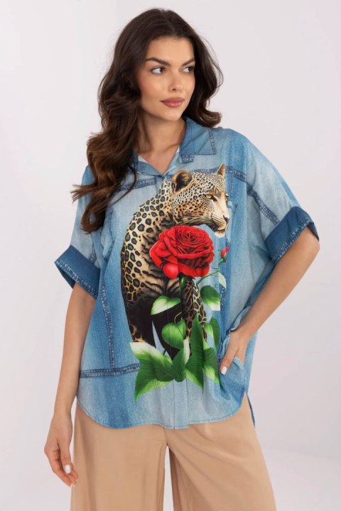 Koszula Damska Model DHJ-KS-19007-7.85 Blue - Italy Moda