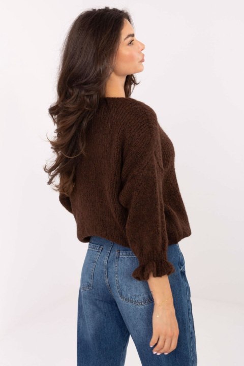 Sweter Damski Model MI-SW-2912.10X Dark Brown - Italy Moda