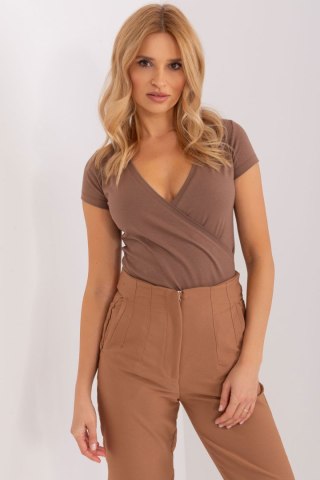 Bluzka Model RV-TS-5636.18 Brown - Rue Paris