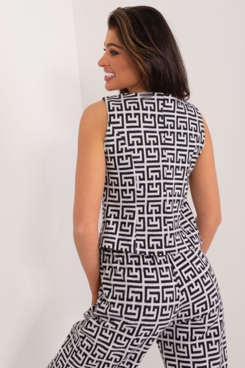 Kamizelka w kolorze szaro-czarnym