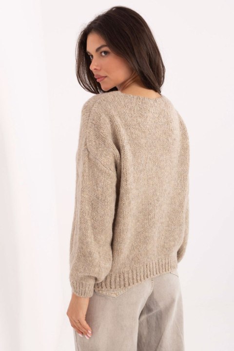 Sweter Damski Model MI-SW-0309.89 Beige - Rue Paris