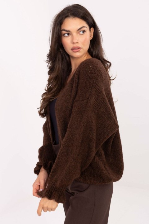 Sweter Kardigan Model MI-SW-0904.82 Dark Brown - Rue Paris