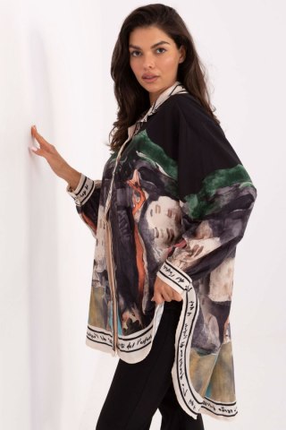 Koszula Damska Model IT-KS-18729.12 Black - Rue Paris