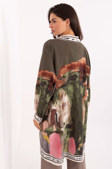 Koszula Damska Model IT-KS-18729.12 Khaki - Rue Paris