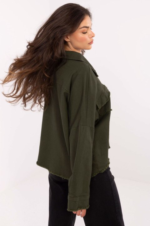 Koszula Damska Model IT-KS-FL5779.87 Khaki - Rue Paris