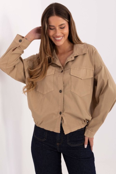 Koszula Damska Model IT-KS-FL9273.86 Camel - Rue Paris