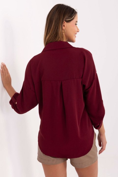 Koszula Damska Model MI-KS-4192.34 Bordo - Rue Paris