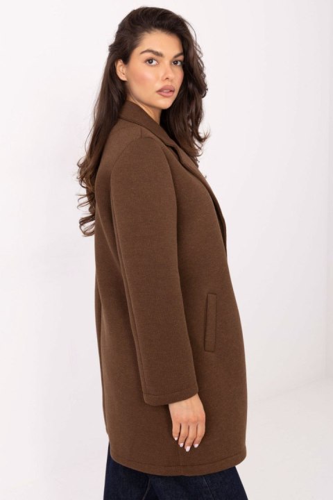 Płaszcz Damski Model IT-PL-FL8153.60 Brown - Rue Paris