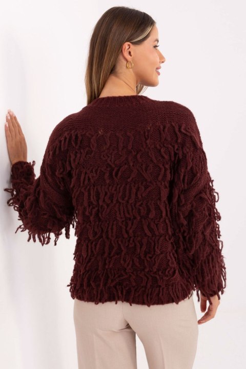 Sweter Damski Model MI-SW-2008.86 Bordo - Rue Paris