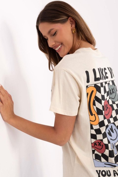 T-shirt Damski Model D12022AC02645E Light Beige - Sublevel