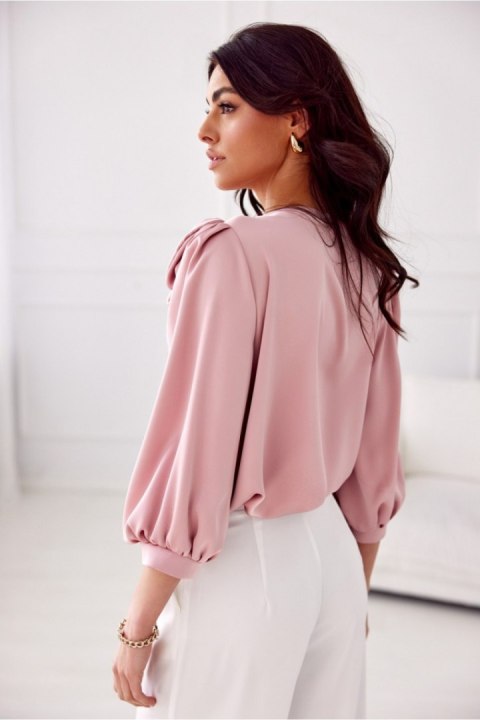Bluzka Model Giana ROZ BLU0178 Pink - Roco Fashion