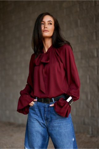 Bluzka Model Isabel BOR BLU0217 Bordo - Roco Fashion