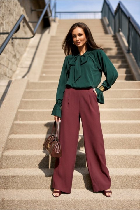 Bluzka Model Isabel BUT BLU0217 Bottle Green - Roco Fashion