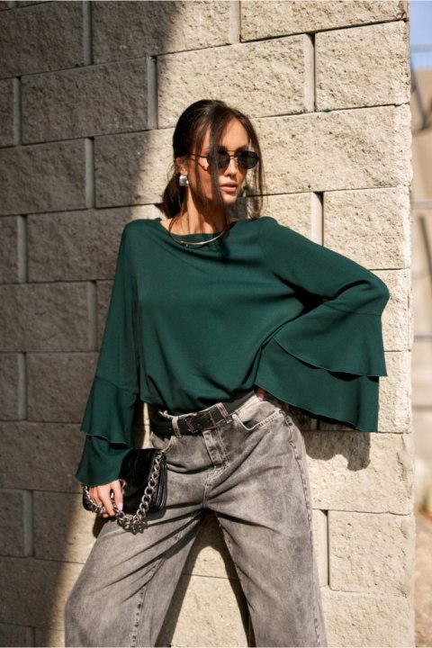Bluzka Model Camila BUT BLU0218 Bottle Green - Roco Fashion