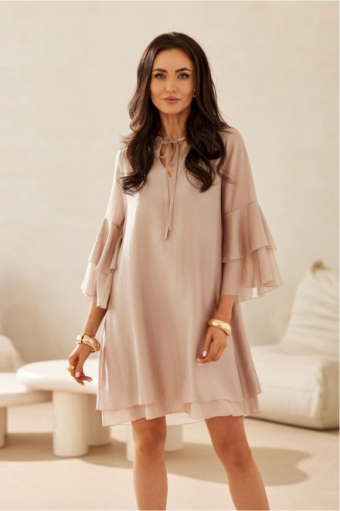 Sukienka Model Beatrice BEZ SUK0525 Beige - Roco Fashion