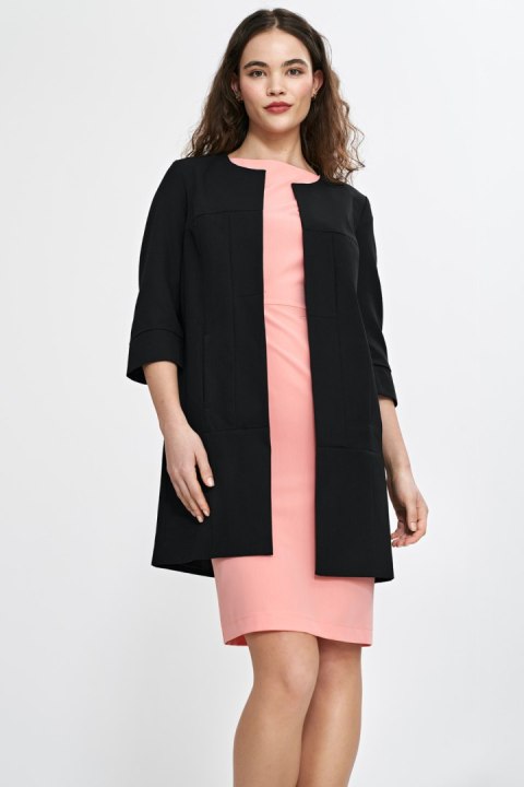 Dłuższa marynarka z przeszyciami