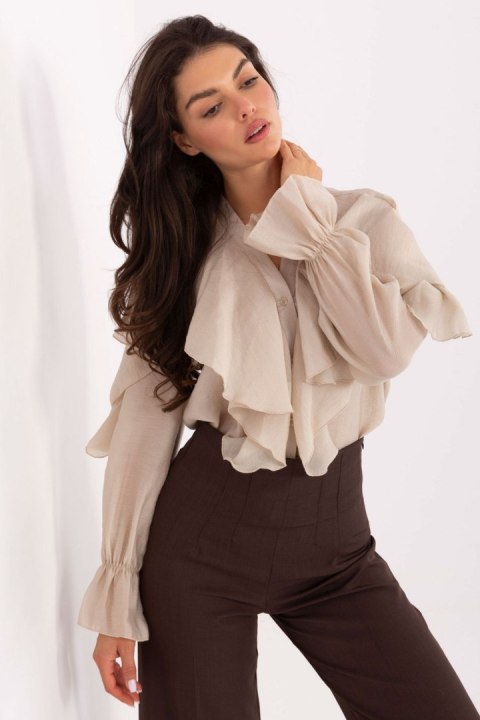 Koszula Damska Model MI-BZ-27427.96 Beige - Rue Paris