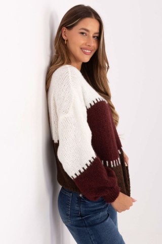 Sweter Damski Model MI-SW-3181.22 Bordo - Rue Paris