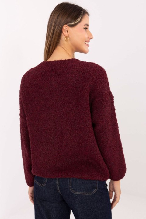 Sweter Damski Model MI-SW-3WB219.21 Bordo - Rue Paris