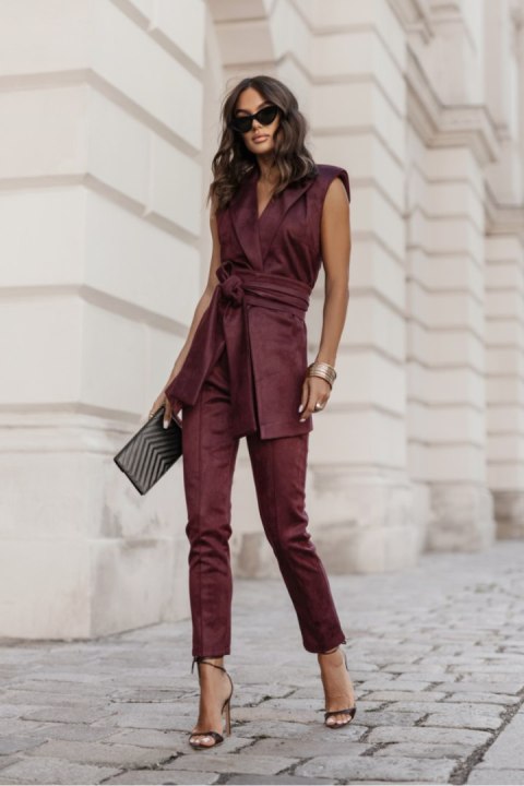 Kamizelka damska bordowa