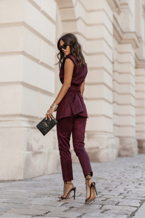 Kamizelka damska bordowa