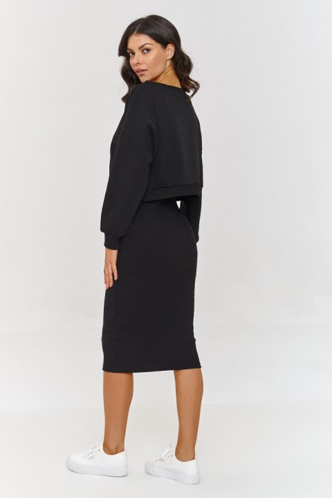 Sukienka Komplet Modely A10 Black - Makadamia