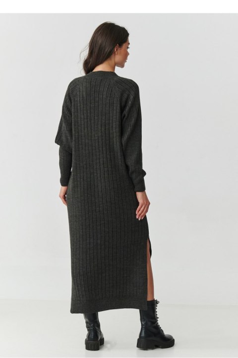 Sukienka Model S161 Grafit Melange - Makadamia