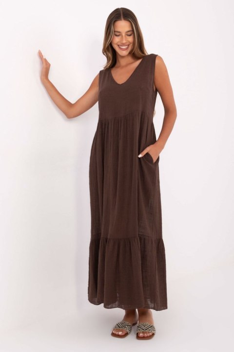 Sukienka Model TW-SK-BI-28007.63 Dark Brown - Och Bella