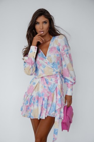 Sukienka Model Anna Krótka 286144015 Fiori Pastello - LaBalancia