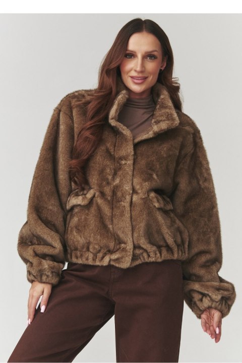 Kurtka Damska Model C28 Mocca - Makadamia