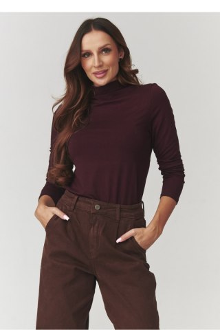 Bluzka Model C15 Oberżyna - Makadamia