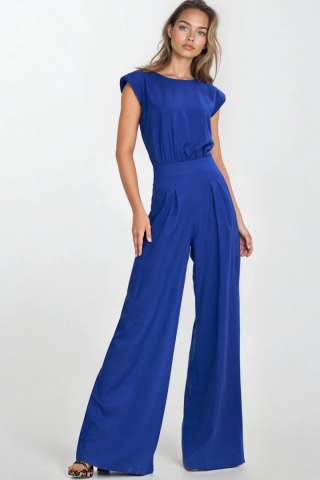 Kombinezon z rayonu z nogawkami palazzo KM42 Indygo - Nife