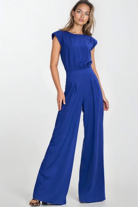 Kombinezon z rayonu z nogawkami palazzo KM42 Indygo - Nife