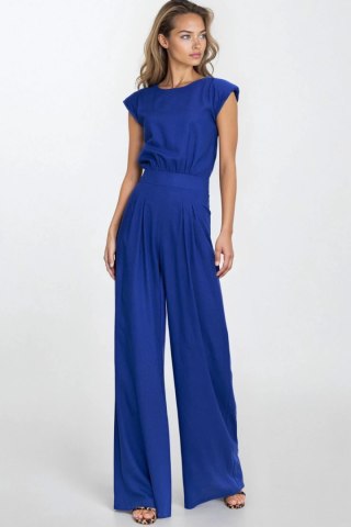 Kombinezon z rayonu z nogawkami palazzo KM42 Indygo - Nife