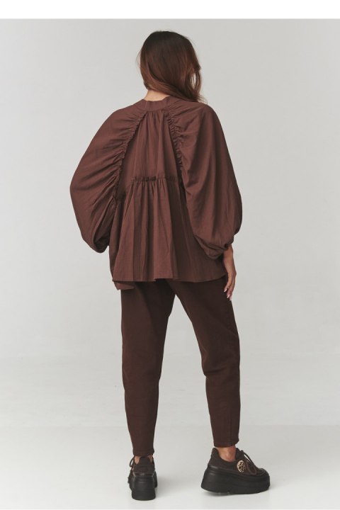 Koszula Damska Model C24 Brown - Makadamia