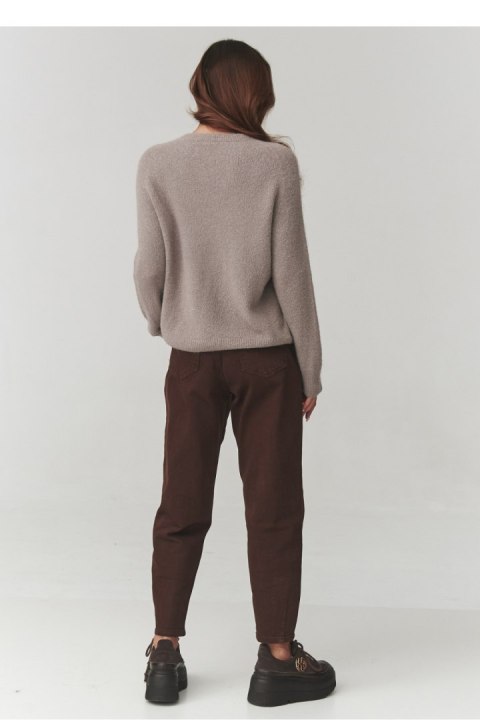 Sweter Damski Model C21 Cappuccino - Makadamia