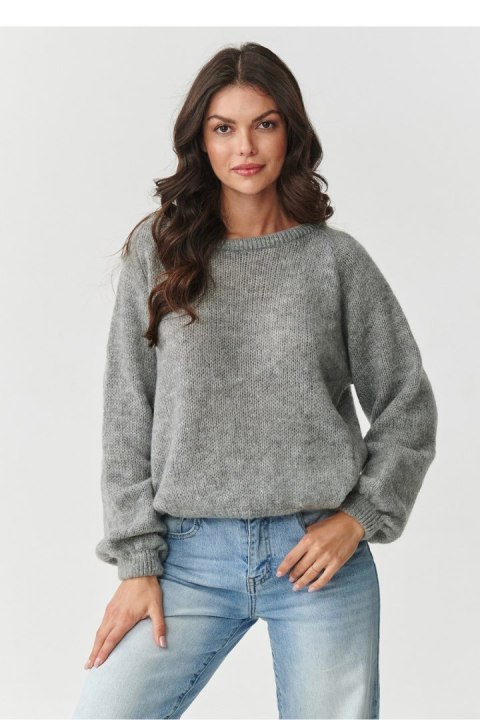 Sweter Damski Model S168 Grey Melange - Makadamia