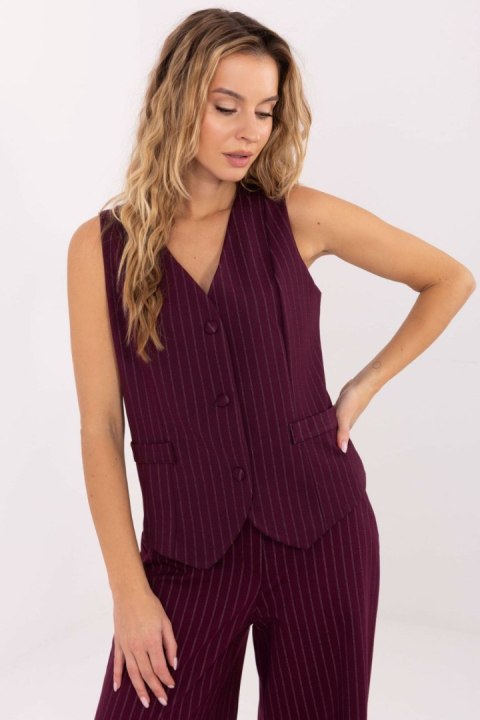 Kamizelka Model IT-KZ-FL7519.57 Bordo - Rue Paris