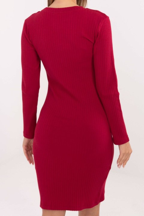 Sukienka Model RV-SK-A1049.99 Bordo - Rue Paris