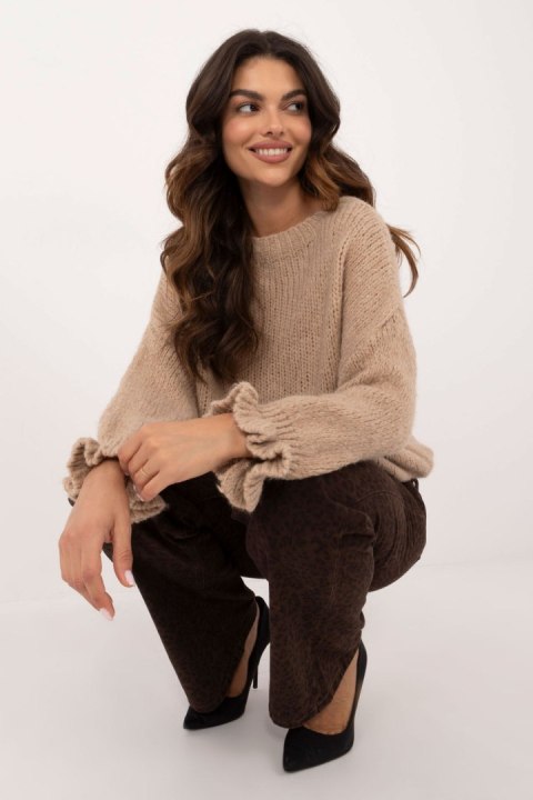 Sweter Damski Model MI-SW-2912.10X Dark Beige - Italy Moda