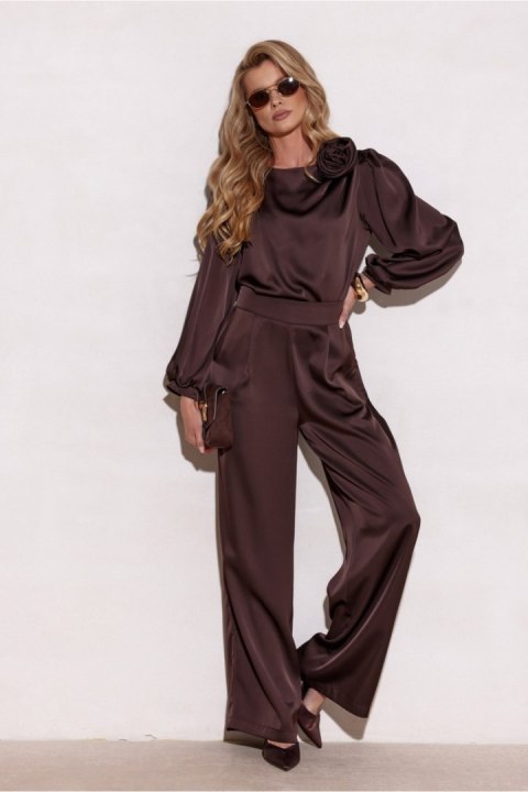 Bluzka Model Evelyn CBR BLU0194 Dark Brown - Roco Fashion