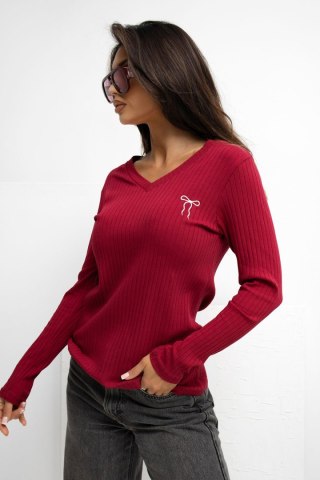 Bluzka Model RV-BZ-A1056.11 Bordo - Rue Paris