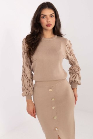 Sweter Damski Model PM-SW-YIS1077.83 Dark Beige - Factory Price