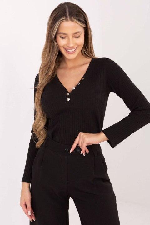 Bluzka Model RV-BZ-A1045.99 Black - Rue Paris