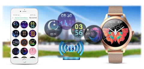 Damski Smartwatch G.Rossi SW014G-2 Różowe Złoto